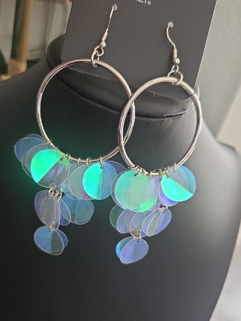 Paparazzi Irridescent Dangle /Hoop Earrings NWT